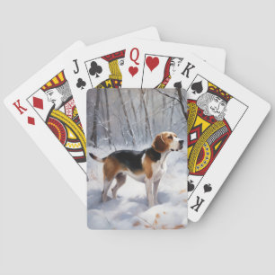 Jeu De Cartes Beagle Laisser Neige Noël
