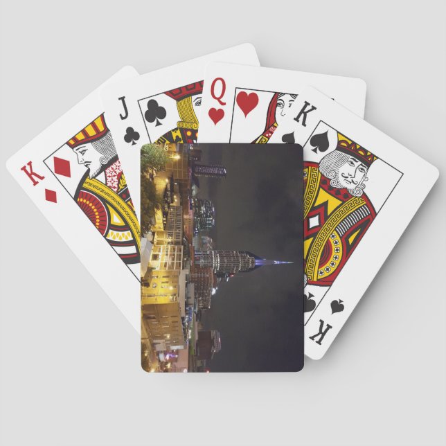 Jeu De Cartes Beau centre-ville Nashville Tennessee à la nuit (dos)