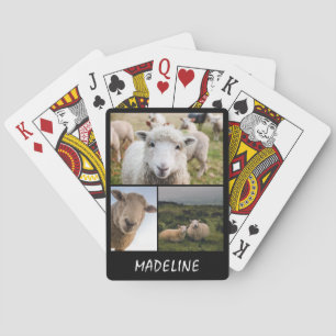 Jeu De Cartes Beau Collage de moutons Jouer des cartes