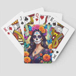 Jeu De Cartes Beau Crâne de sucre Classic Playing Cartes