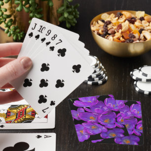 Jeu De Cartes Beau Crocus de printemps violet Floral