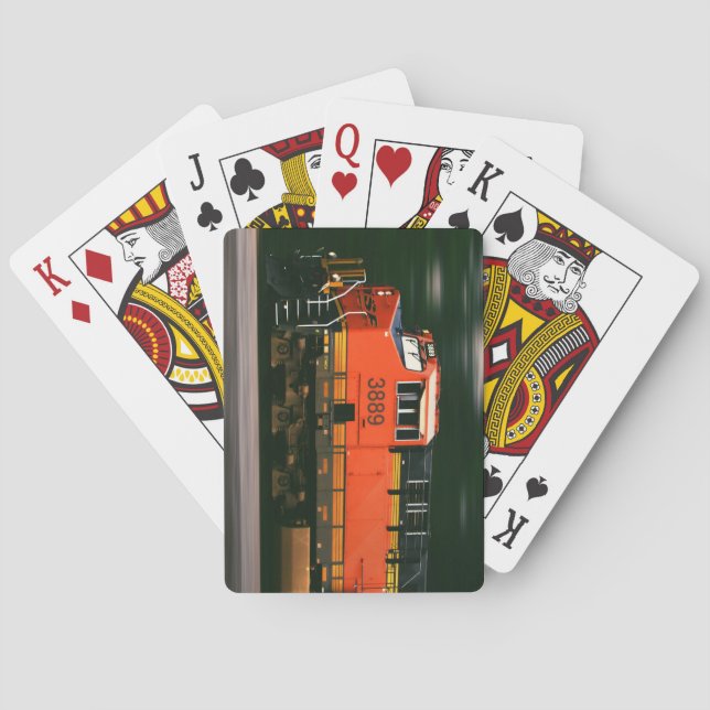 Jeu De Cartes Beau moteur de train diesel à vitesse (dos)