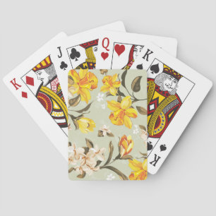 Jeu De Cartes Beau motif floral lumineux élégant