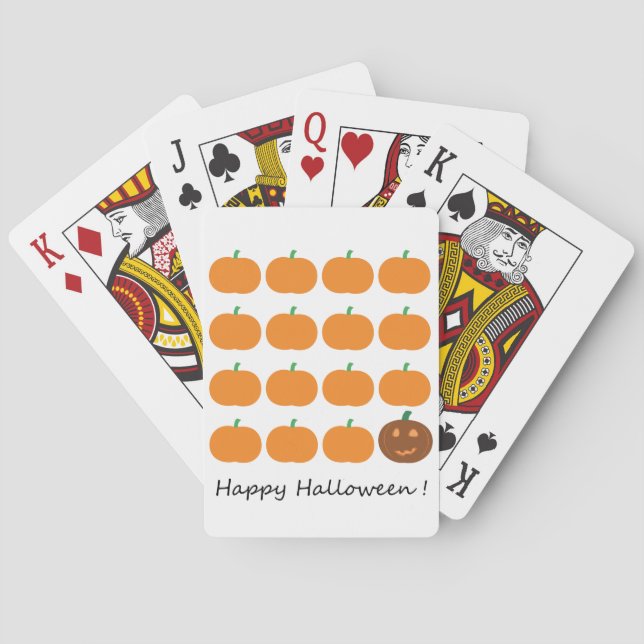 Jeu De Cartes Beau Patch Citrouille Halloween (dos)