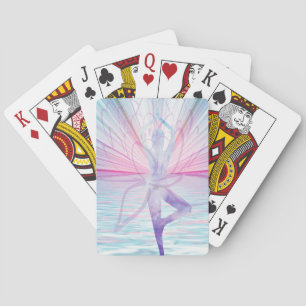 Jeu De Cartes Beau rose et bleu Vrikshasana Yoga