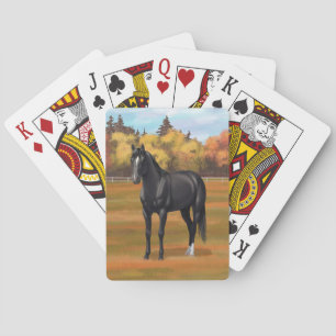 Jeu De Cartes Beau Stallion Cheval du Quartier Noir