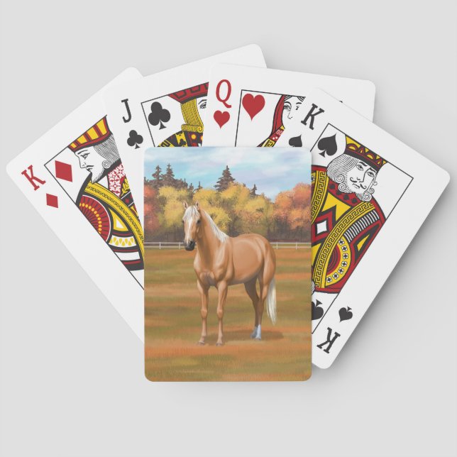 Jeu De Cartes Beau Stallion Cheval Palomino Quarter (dos)