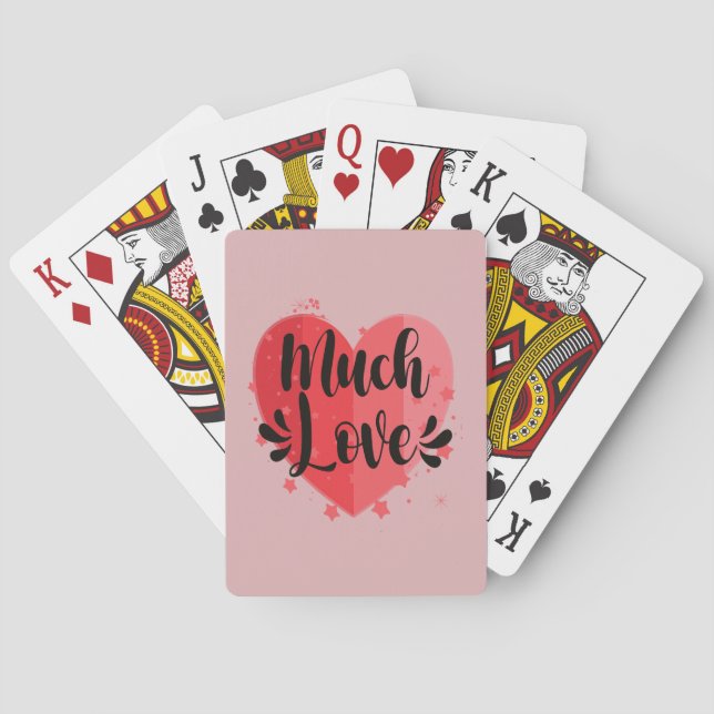 Jeu De Cartes Beaucoup d'amour, grand coeur (dos)