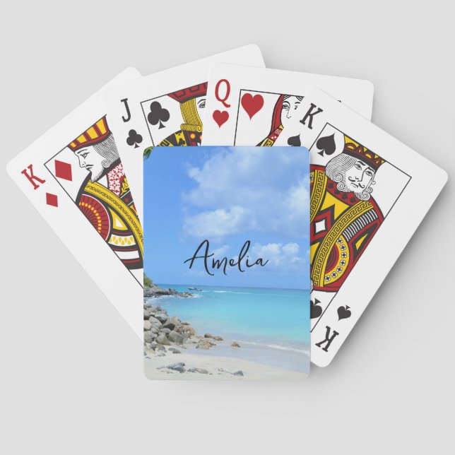 Jeu De Cartes Beautiful Turquoise Tropical Beach (dos)