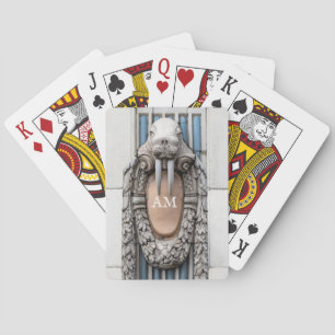 Jeu De Cartes Beaux Arts Walrus Sculpture Monogramme personnalis