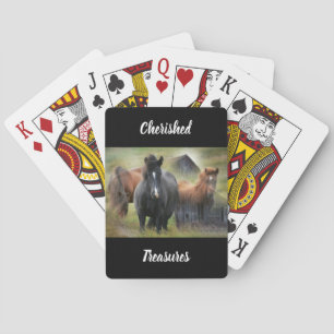 Jeu De Cartes Beaux chevaux et grange rustique