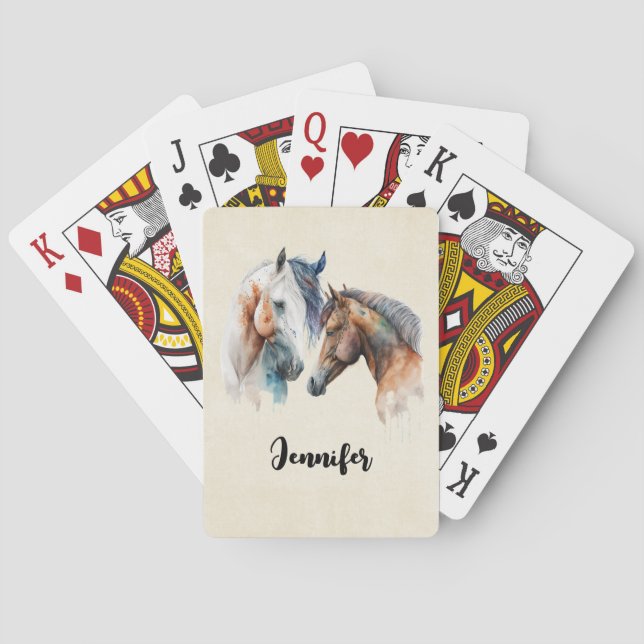 Jeu De Cartes Beaux Chevaux Style Boho Occidental (dos)