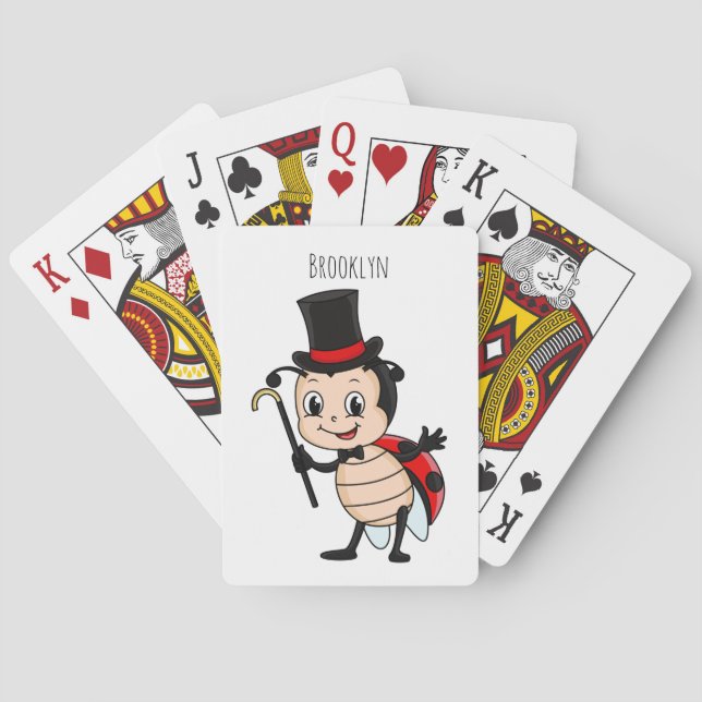 Jeu De Cartes Bébé mignon avec chapeau et dessin animé de cravat (dos)