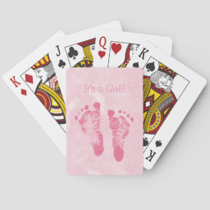 Jeu De Cartes Bébé mignonne Faire-part de naissance d'empreintes