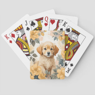 Jeu De Cartes Bébés mignons animaux   Golden Retriever Puppy