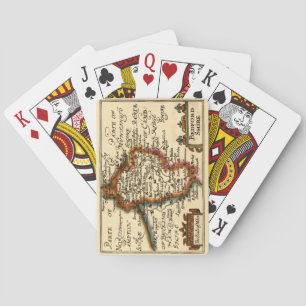 Jeu De Cartes Bedfordshire Comté Angleterre Ancien Antiquaire Ca
