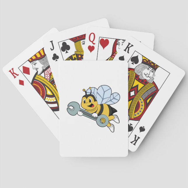 Jeu De Cartes Bee as Mechanic with Wrench (dos)