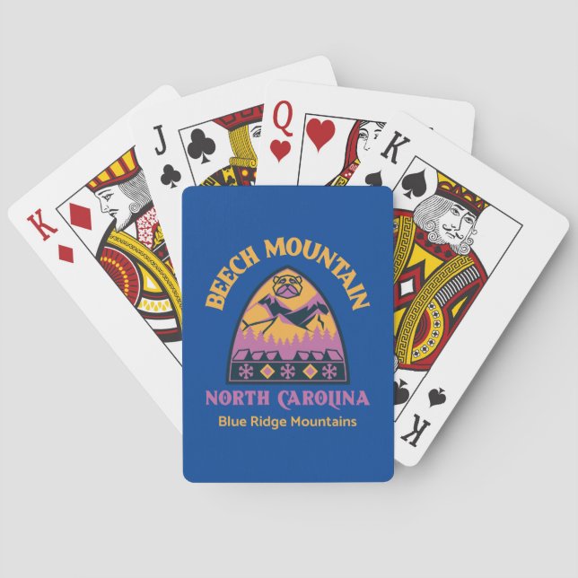Jeu De Cartes Beech Mountain Caroline du Nord (dos)