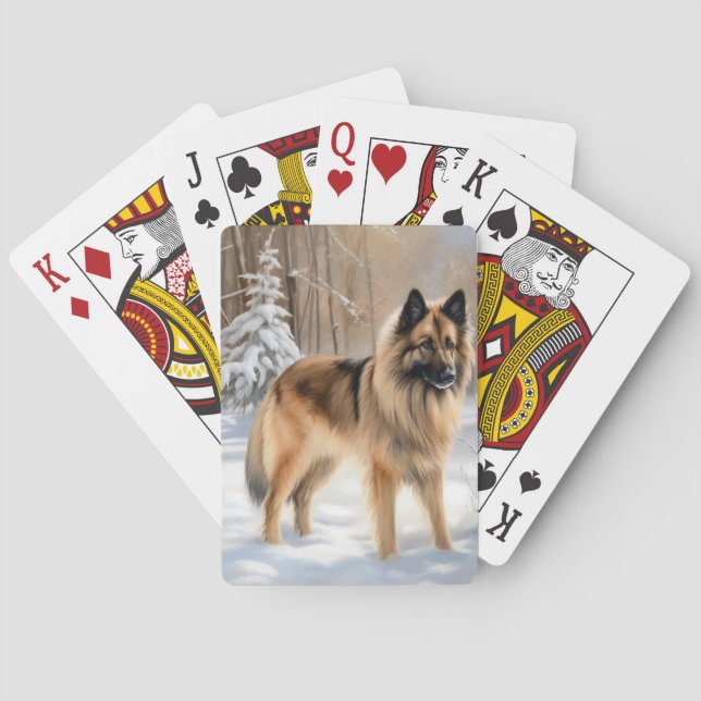 Jeu De Cartes Belge Tervuren Laissons neiger Noël (dos)