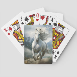 Jeu De Cartes Belle équestre blanche