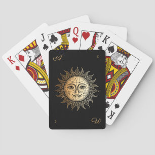Jeu De Cartes Belle étoile céleste de la face solaire