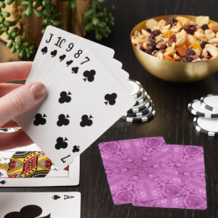 Jeu De Cartes Belle fille rose dentelle Motif Kaleidoscope