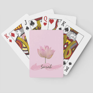 Jeu De Cartes Belle Fleur de Lotus Rose