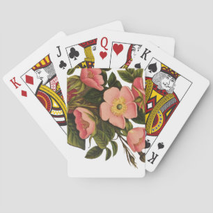 Jeu De Cartes Belle Fleur Rose Art Joliment Hardi