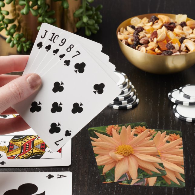 Jeu De Cartes Belle Florale Orange Dahlia (In Situ)