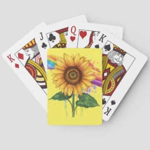 Jeu De Cartes belle impression élégante avec tournesol