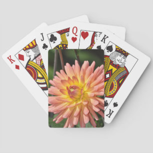 Jeu De Cartes Belle impression florale dahlia rose