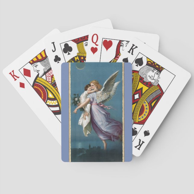 Jeu De Cartes Belle Peinture Ange Gardienne (dos)