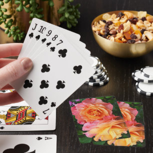 Jeu De Cartes Belle photo rose rose et orange