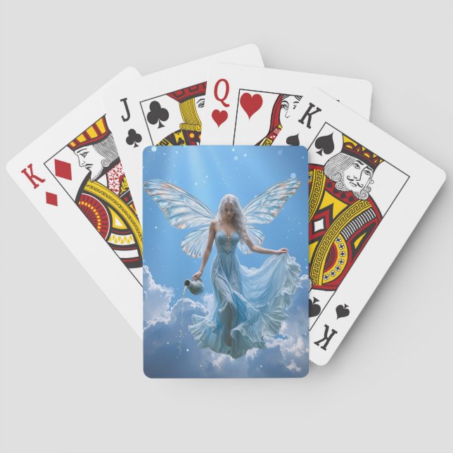 Jeu De Cartes Belle poitrine Aquarius dans les nuages (dos)