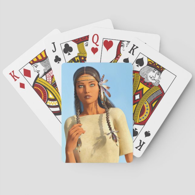 Jeu De Cartes Belle tenue autochtone amérindienne (dos)