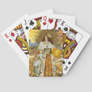 Jeu De Cartes Belle Vintage femme Golden Sun