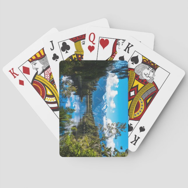 Jeu De Cartes Belles Alpes neigeuses de Nouvelle-Zélande (dos)