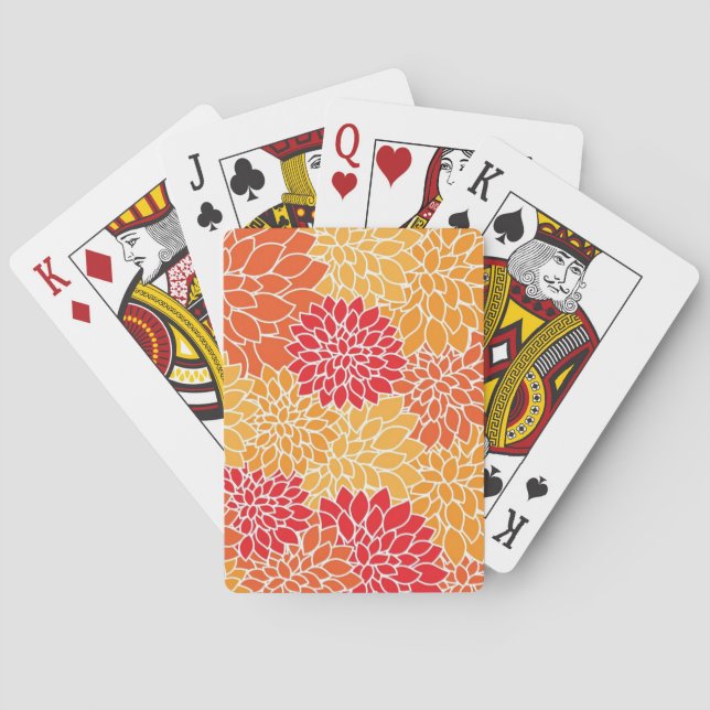 Jeu De Cartes Belles Cartes De Jeu Florales (dos)