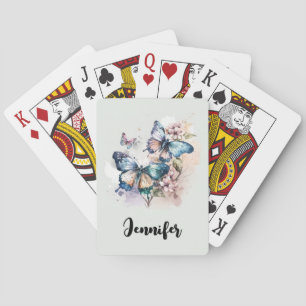 Jeu De Cartes Belles papillons et fleurs