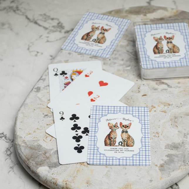 Jeu De Cartes Bengal Cat Couple Wedding Favor (Créateur téléchargé)