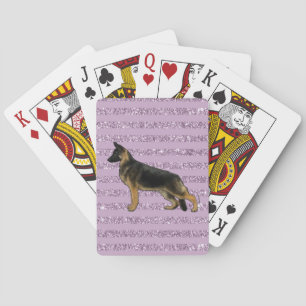Jeu De Cartes Berger allemand jouant aux cartes