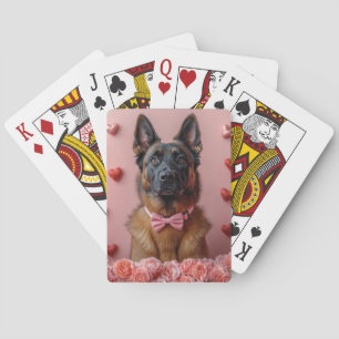 Jeu De Cartes Berger belge Malinois avec des Roses - Saint-Valen