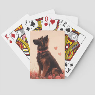 Jeu De Cartes Berger d'Anatolie avec des Roses - Saint-Valentin