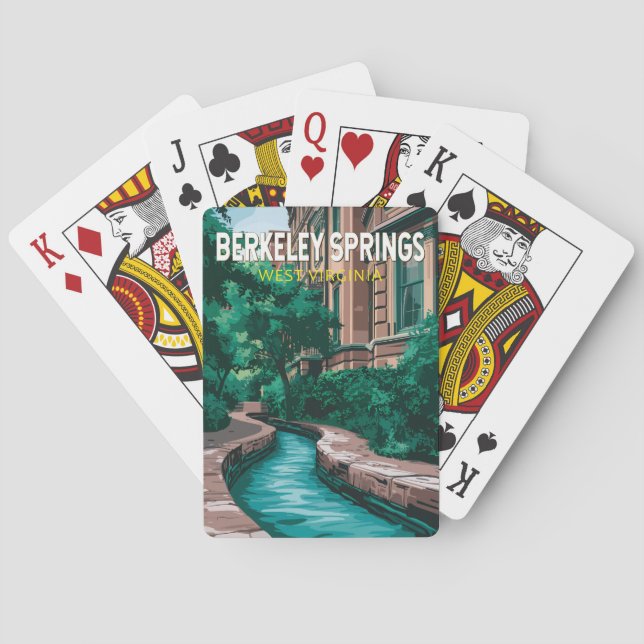 Jeu De Cartes Berkeley Springs West Virginia Illustration Voyage (dos)