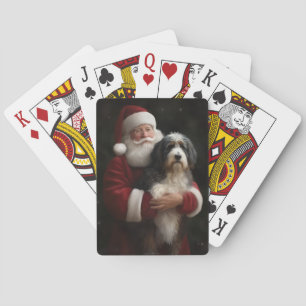 Jeu De Cartes Bernedoodle avec Noël Festif du Père Noël