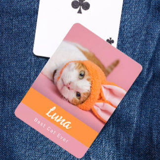 Jeu De Cartes Best Cat Ever Personalized Poker Cards