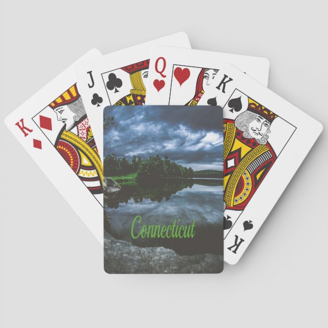 Jeu De Cartes Beutiful Lake Trees du Connecticut (dos)