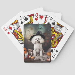 Jeu De Cartes Bichon Frisé Citrouilles Halloween Épouvantable