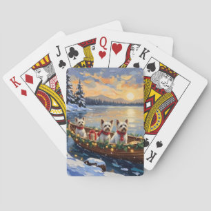 Jeu De Cartes Bichon Frise Noël Bateau Fêtes
