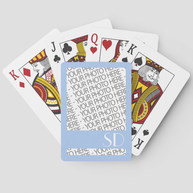 Jeu De Cartes Bicyclette, Modèle photo et monogramme (dos)
